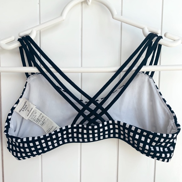 a&f • black & white checkered bikini top - Picture 5 of 6